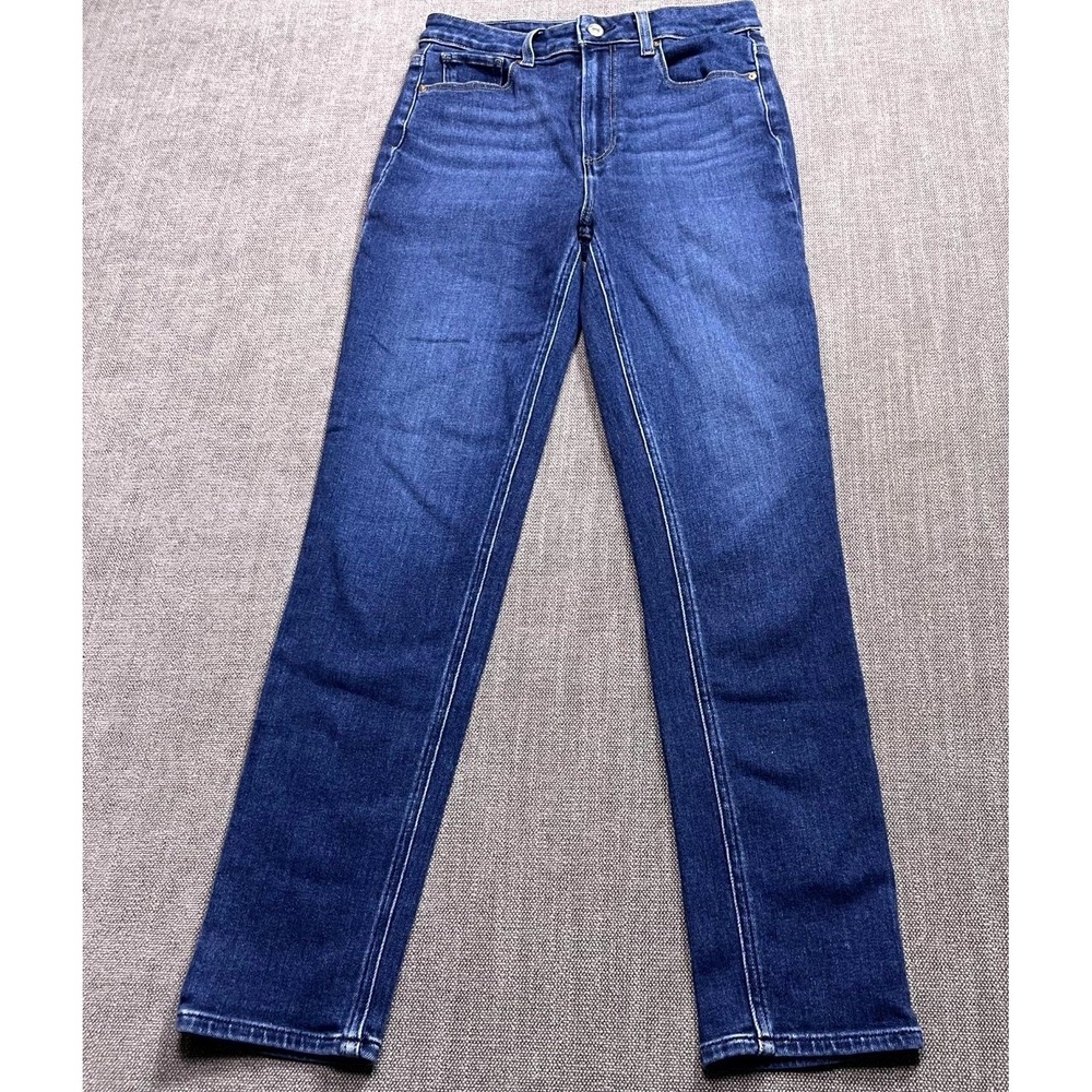Paige Gemma Skinny Jeans Womens 28 Blue Whiskering Denim Cotton Stretch Casual